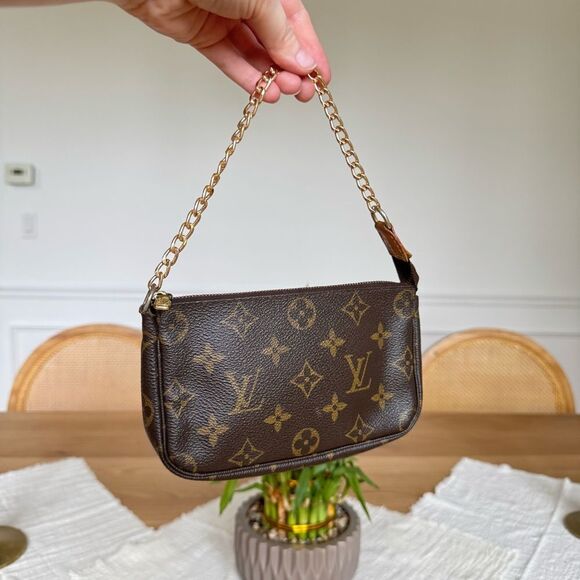 ✅AUTHENTIC✅LOUIS VUITTON POCHETTE ACCESSORIES CROSSBODY BAG - Picture 11 of 13
